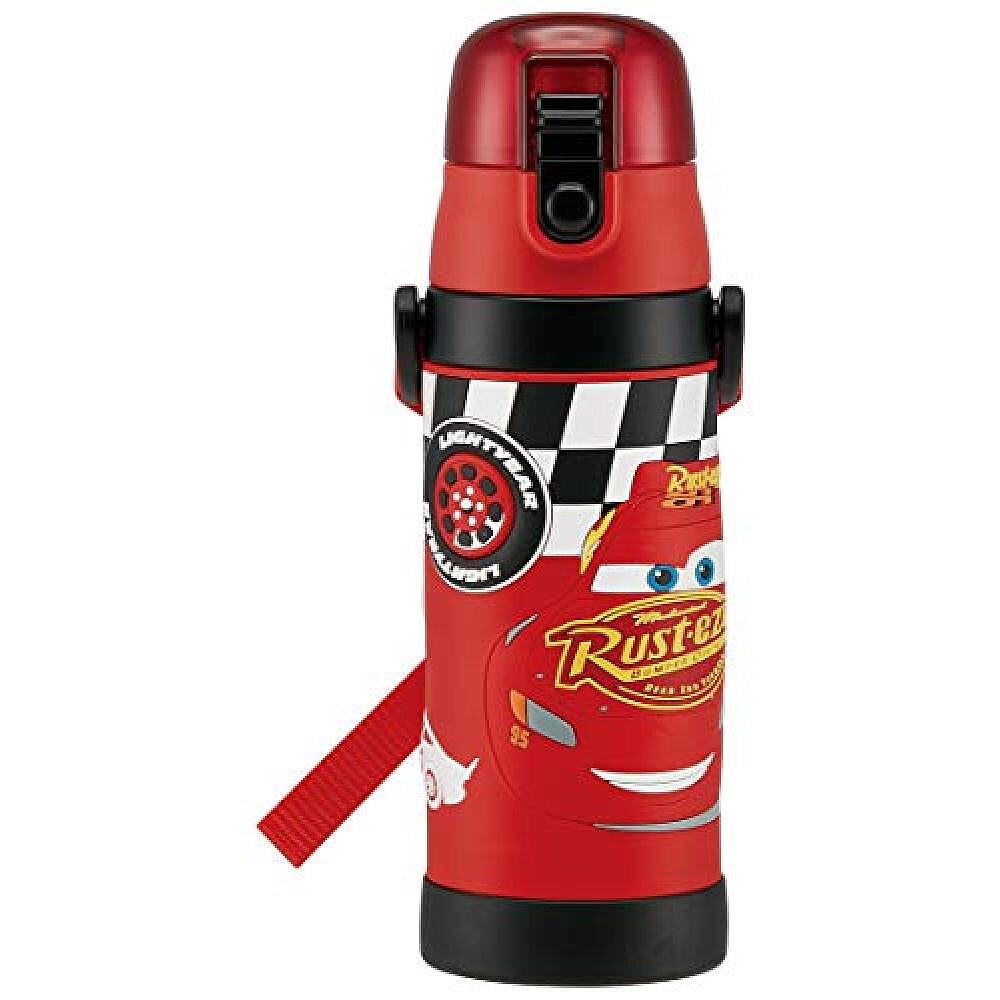 日本斯凯达3D不锈钢儿童直饮水壶480ml 汽车总动员