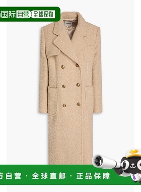 1h可退 香港直邮Sandro 女士 双排扣毛圈花呢大衣 SFPOU00644BEIG
