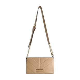 True Religion 绗缝徽标 Placqu 翻盖包 - 驼色 【美国奥莱】直发