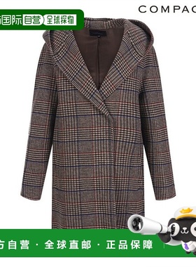 韩国直邮compagna 连帽羊毛格纹夹克_CABW0-WJK910外套