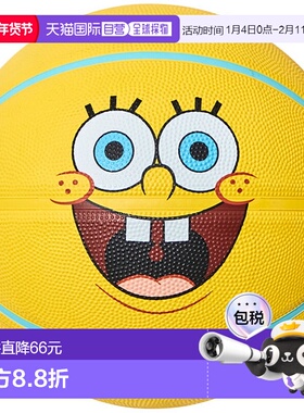 日本直邮SPALDING 海绵宝宝笑脸橡胶 SZ5 篮球 5 号 85128J