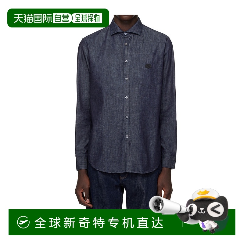 香港直邮EMPORIO ARMANI 男士衬衫 8N1CD81D0EZBLUEDENIM阿玛尼