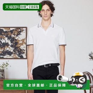 白色 Slim Pique 波士 Cotton 男士 Stretch 香港直邮BOSS Fit