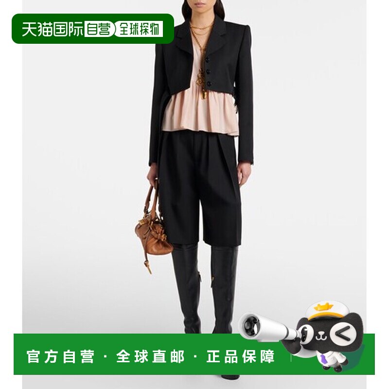 1h可退 香港直邮Chloe 蔻依 女士 短款初剪羊毛西装外套