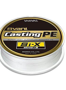 日本VARIVAS瓦利瓦斯耐磨钓鱼线PE线Si-X300m6号92lb8根白色