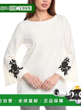 自营 Anne Klein贝尔袖束腰外衣-白色 美国奥莱直发上衣女装