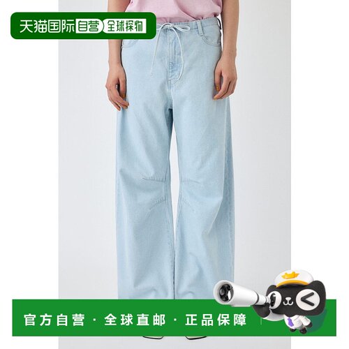 日本直邮MOUSSY EASY WAIST LIGHT牛仔裤宽松直筒裤子直筒裤