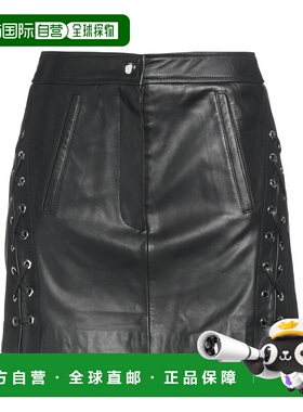 香港直邮Maje 女士 迷你半身裙 black黑色 舒适时尚