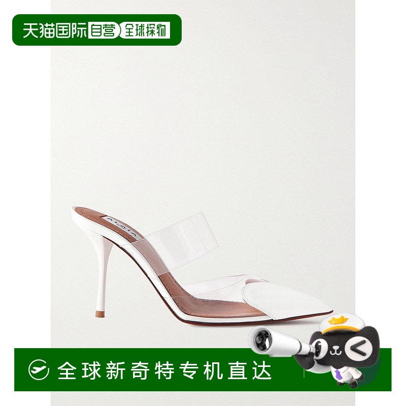 1h可退 香港直邮潮奢 Alaia 女士 Le Cœur 90 PU 漆皮尖头凉拖 AA
