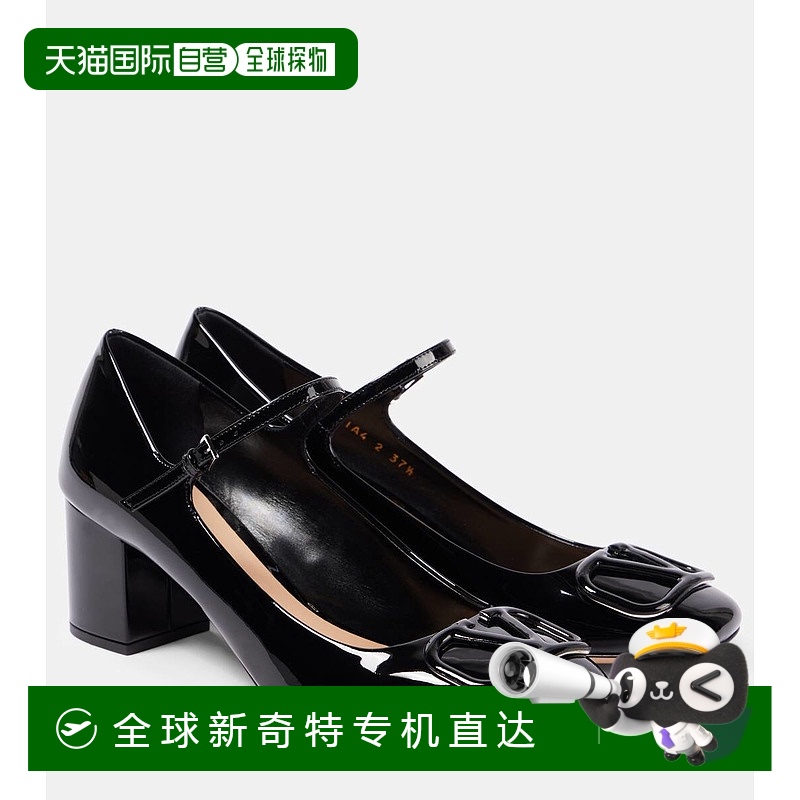 香港直邮Valentino 华伦天奴 女士 VLogo 60 标志皮质玛丽珍浅口