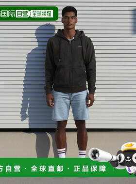 自营 members only男士布鲁克林拉链连帽衫 - 炭灰色 美国奥莱直