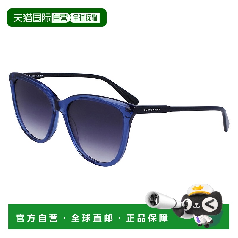 自营 Longchamp 女士 56 毫米蓝色太阳镜 LO718S-400 - 蓝色 美国