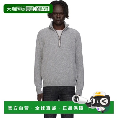1h可退 香港直邮潮奢 Tom Ford 汤姆 福特 男士 灰色 Lambswool &