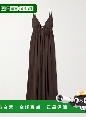 1h可退 香港直邮Staud 女士 Hanna 棉/薄纱长款连衣裙 S25P2255CZ