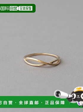 1h可退 日本直邮ete 女士K10YG十字叠层戒指 710972配饰