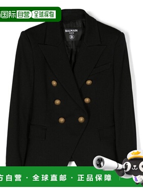 1h可退 香港直邮Balmain 巴尔曼 女童 翻领长袖外套童装 BT2A24J0
