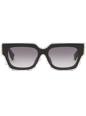 自营欧洲直邮FENDI/芬迪 女士黑色醋酸纤维太阳镜