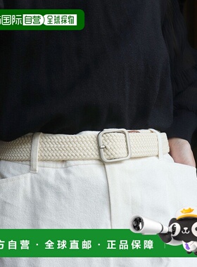 日本直邮florge 无级调节皮革配色尼龙网腰带 FL8218EW08079 腰带