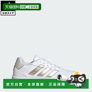 Bold女子低帮白色网球运动鞋 Courtblock JI220 adidas 日本直邮