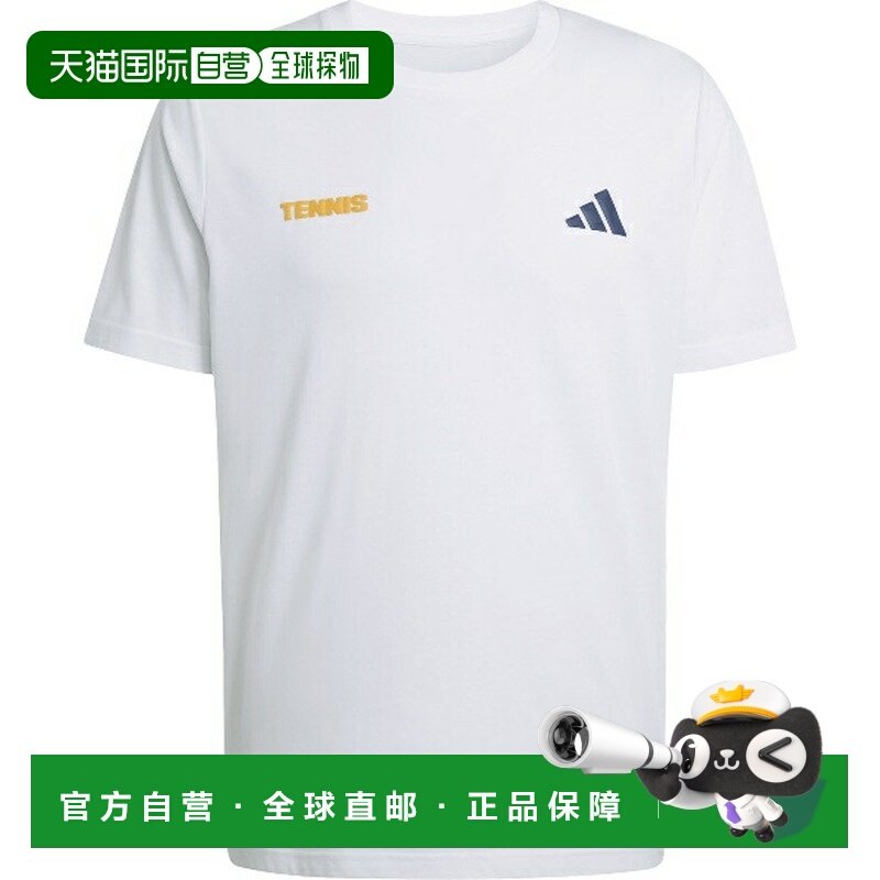 日本直邮adidas 网球 Hot Egg 图案 T恤男士短袖网球 T恤N6886-KB,运动服/休闲服装,运动T恤,淘宝优惠券,粉丝福利购,淘宝优惠卷