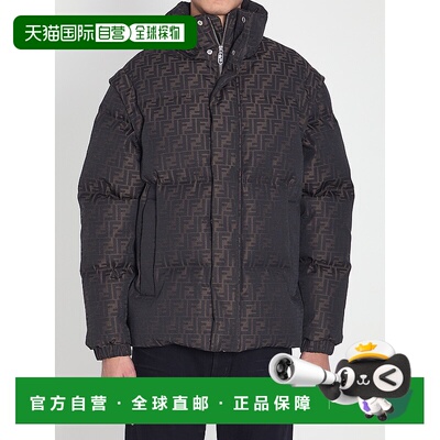 香港直邮FENDI 男士外套 FAA946ATN4F1RAY AW2024 黑色 GIUBBINI