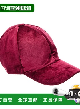 自营 Surell Accessories 天鹅绒棒球帽 - 红色 美国奥莱直发配饰