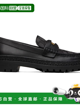 香港直邮Coach 蔻驰 男士 黑色 Signature Coin 乐福鞋 CC833BLKB