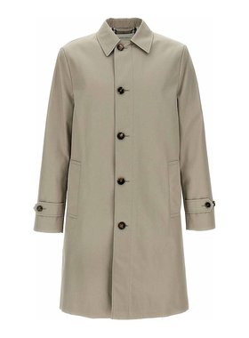 BURBERRY 男士外套 8104735 SS2025 灰色 Medium Car Coat