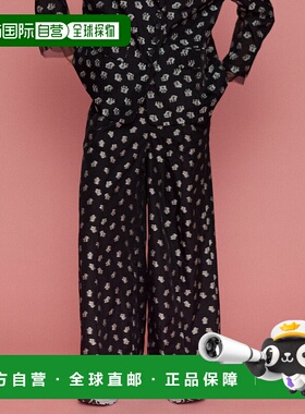 1h可退 日本直邮MAISON SPECIAL 女士小花图案透视感宽松裤 21251