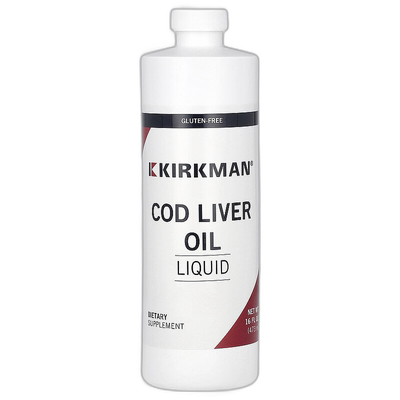 香港直邮Kirkman Labs,鳕鱼肝油液体，无味，16 液量盎司（473 毫