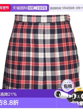 1h可退 香港直邮Thom Browne 汤姆 布朗 女士 格纹半身裙 FGC402A