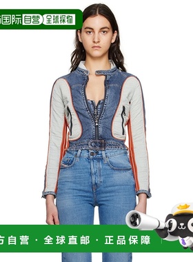 香港直邮Diesel 迪赛 女士 蓝色 De-Light-S 牛仔夹克 A091400EMA