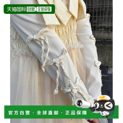 1h可退 日本直邮Candy Stripper 女士蝴蝶结袖口T恤 1241616