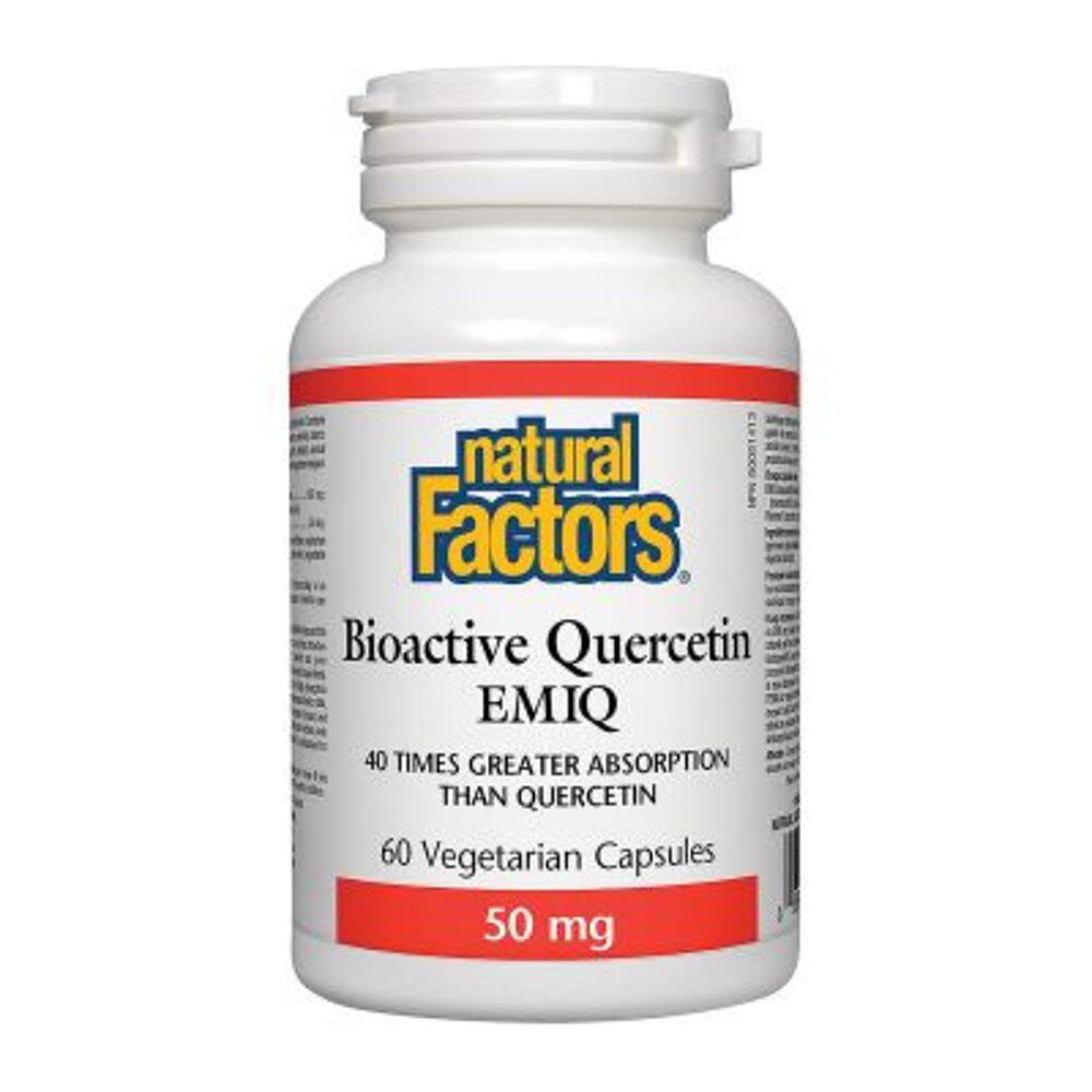 Natural Factors 生物活性槲皮素 EMIQ 50 毫克（60 粒胶囊）