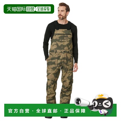 【美国直邮】Volcom Snow Roan围兜工作服 男士运动长裤 黑色 透