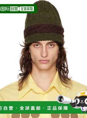 1h可退 香港直邮潮奢 Edward Cuming 男士 绿色 Aaron 毛线帽 FW2