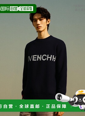 香港直邮GIVENCHY 男士针织衫 BM90QP4YH4409 SS2024 蓝色 圆领长
