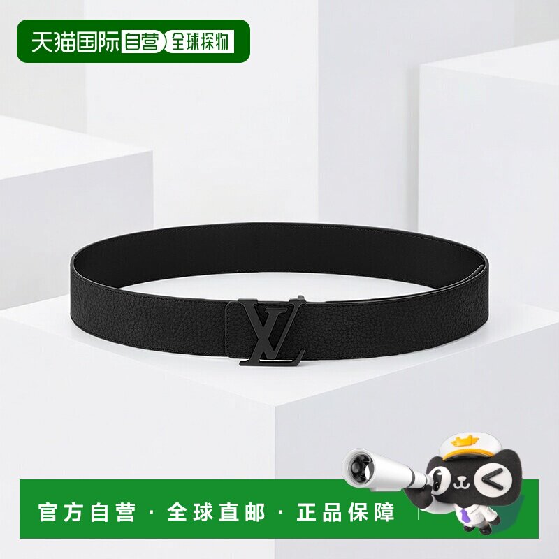 自营1h可退 欧洲直邮LV路易威登 男士皮革压花图腰带皮带男皮带
