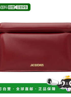 1h可退 香港直邮潮奢 Jacquemus 女士 红色 The Rond Carre 手拿