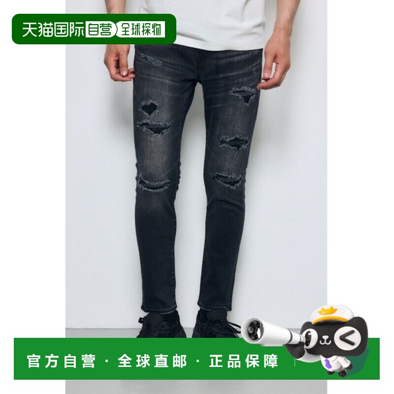 1h可退 日本直邮AZUL BY MOUSSY 男士 修复风修身牛仔裤 251JAS12