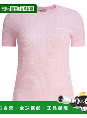 1h可退 香港直邮潮奢 Miu Miu 缪缪 女士 T恤T恤 MMLB3017NNF0E1