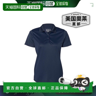 russell athletic女士基本款 Polo 衫 - 海军蓝 【美国奥莱】直发