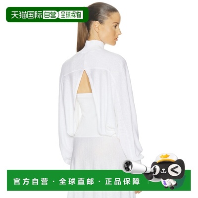 1h可退 香港直邮alaia 女士 蝙蝠袖套头衫 9H1233K081B white白色