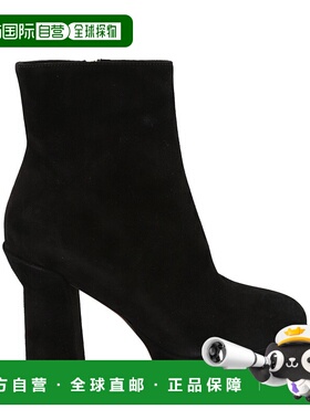 自营salvatore ferragamoSandra Suede Platform Booties - black