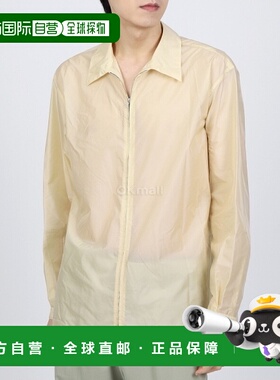 韩国直邮AURALEE A24SS02DN 浅黄色尼龙拉链长袖衬衫 男士时尚都