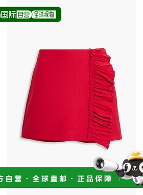 香港直邮valentino 华伦天奴 女士 裤裙羊毛真丝混纺短裤 B3RA540