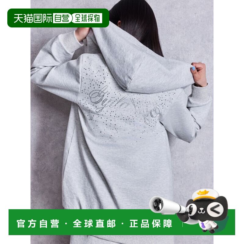 日本直邮GYDA 女装 长款亮片印花连帽衫 0726329374卫衣