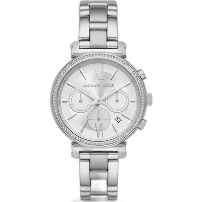 自营Michael Kors Sofie MK6575 女士银色调计时码表 39 毫米腕表