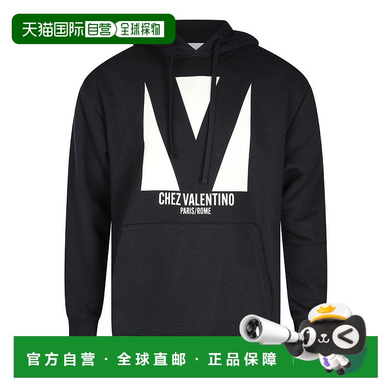 1h可退 香港直邮VALENTINO 男士卫衣 6V3MF28NAQA0NO SS2025 黑色