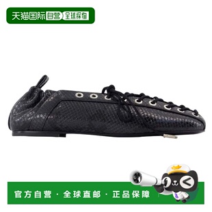 自营Eyelets Lace Up Snake Ballerinas - Ganni - Synthetic - B